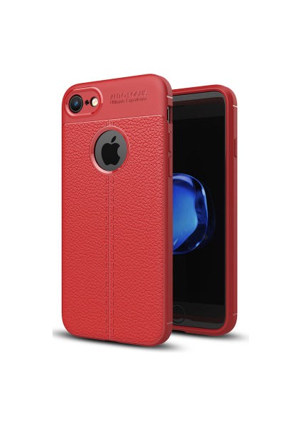 iPhone 7 Deri Desenli Yüksek Koruma Sağlayan Niss Premium Silikon Kılıf