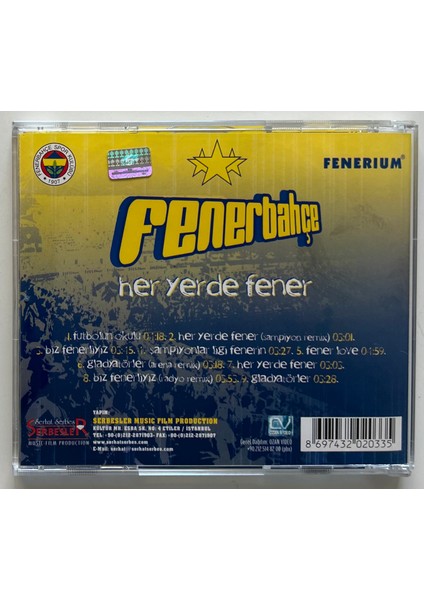 Fenerbahçe Her Yerde Fener CD (Orjnal Dönem Baskı Cd)