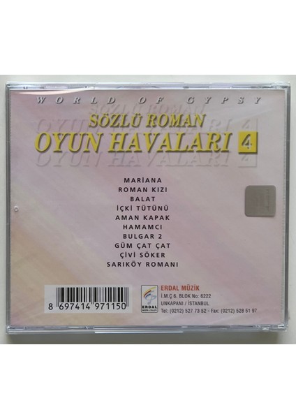 Sözlü Roman Havaları 4 CD (Jelatininde Sıfır Orjnal Dönem Baskı Cd)