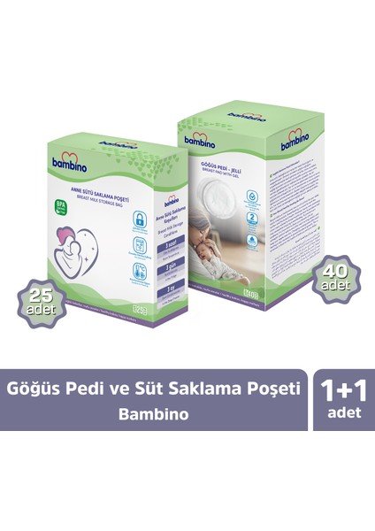 Göğüs Pedi ve Süt Saklama Poşeti Seti