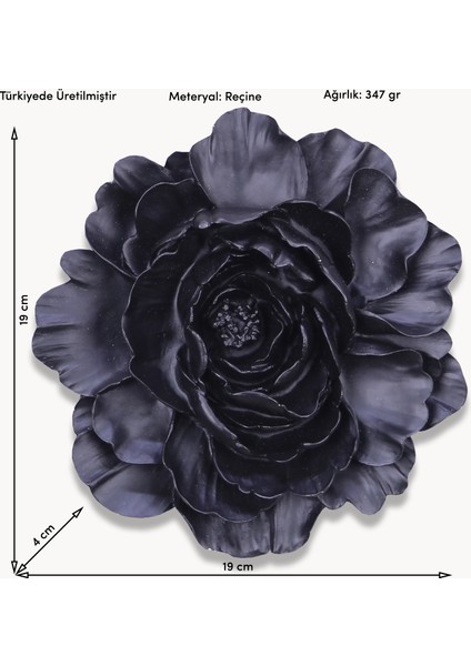 Lotus Dekoratif Çiçek Siyah