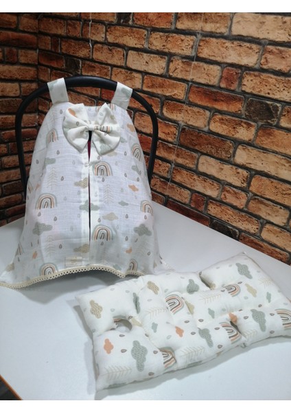 Muslin Puset Örtüsü ve Puset Minderi 2'li Set fiyatları