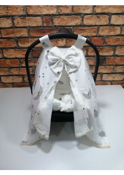 Muslin Puset Örtüsü ve Puset Minderi 2'li Set