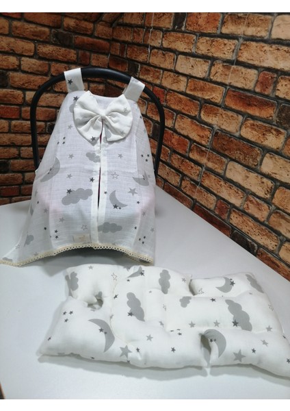 Muslin Puset Örtüsü ve Puset Minderi 2'li Set fiyatları