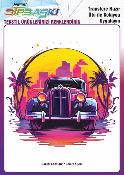 Ütü ile Yapışan Tişört Tekstil Dtf Transfer Baskı