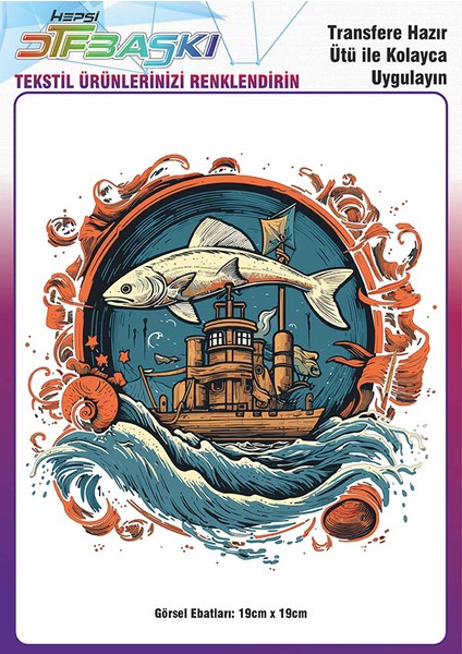 Ütü ile Yapışan Tişört Tekstil Dtf Transfer Baskı