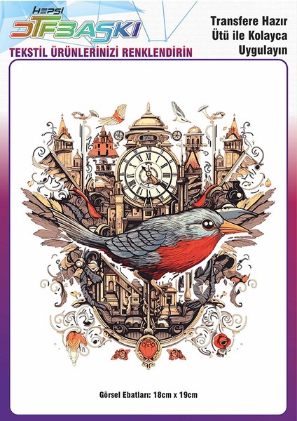 Ütü ile Yapışan Tişört Tekstil Dtf Transfer Baskı