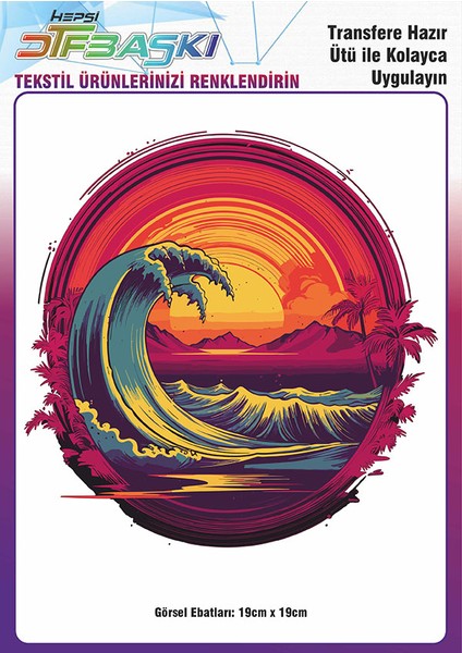 Ütü ile Yapışan Tişört Tekstil Dtf Transfer Baskı