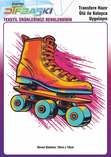 Ütü ile Yapışan Tişört Tekstil Dtf Transfer Baskı