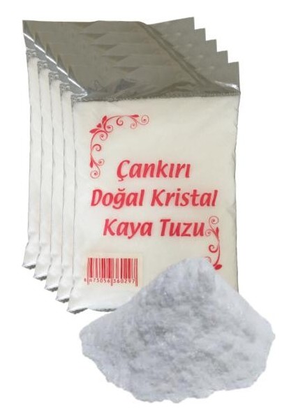 Yemeklik 3 kg İnce Öğütülmüş Doğal Çankırı Kaya Tuzu Kaya Tuzu