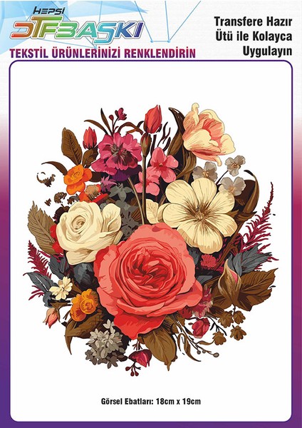 Ütü ile Yapışan Tişört Tekstil Dtf Transfer Baskı