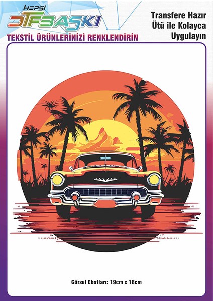 Ütü ile Yapışan Tişört Tekstil Dtf Transfer Baskı