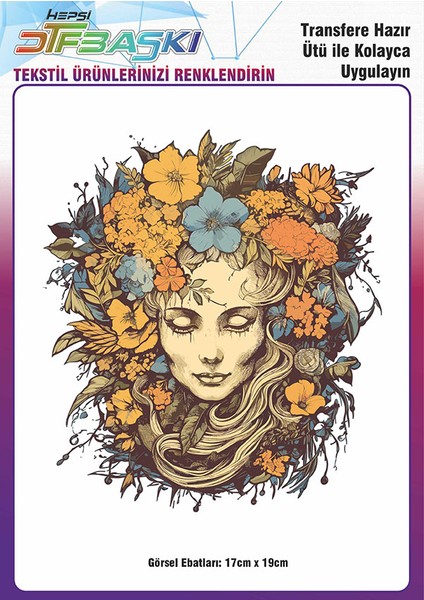 Ütü ile Yapışan Tişört Tekstil Dtf Transfer Baskı