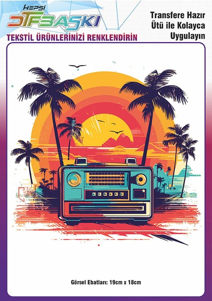 Ütü ile Yapışan Tişört Tekstil Dtf Transfer Baskı