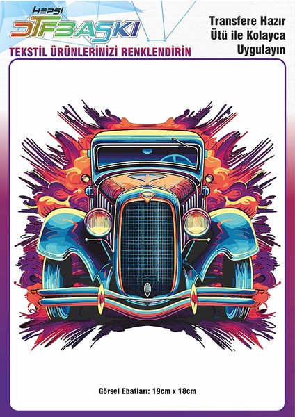 Ütü ile Yapışan Tişört Tekstil Dtf Transfer Baskı