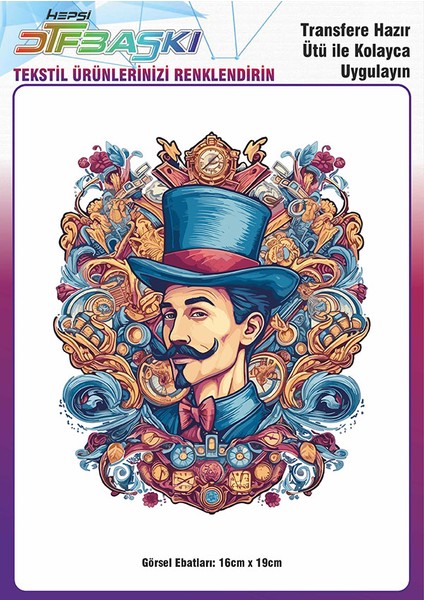 Ütü ile Yapışan Tişört Tekstil Dtf Transfer Baskı