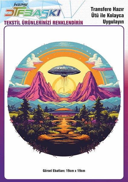 Ütü ile Yapışan Tişört Tekstil Dtf Transfer Baskı