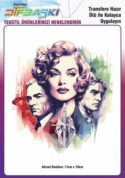 Ütü ile Yapışan Tişört Tekstil Dtf Transfer Baskı