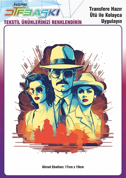 Ütü ile Yapışan Tişört Tekstil Dtf Transfer Baskı