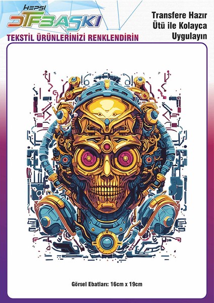 Ütü ile Yapışan Tişört Tekstil Dtf Transfer Baskı