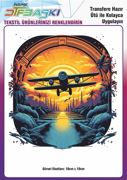 Ütü ile Yapışan Tişört Tekstil Dtf Transfer Baskı