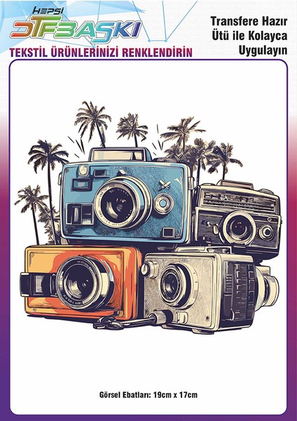 Ütü ile Yapışan Tişört Tekstil Dtf Transfer Baskı