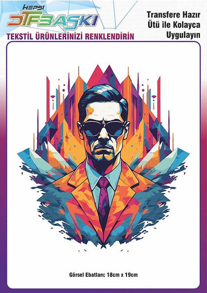 Ütü ile Yapışan Tişört Tekstil Dtf Transfer Baskı