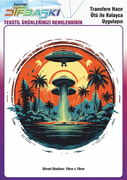 Ütü ile Yapışan Tişört Tekstil Dtf Transfer Baskı
