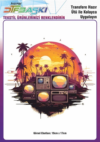 Ütü ile Yapışan Tişört Tekstil Dtf Transfer Baskı