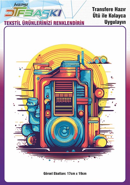 Ütü ile Yapışan Tişört Tekstil Dtf Transfer Baskı