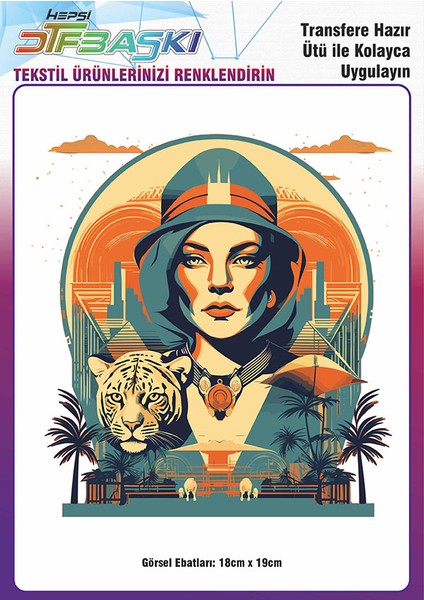 Ütü ile Yapışan Tişört Tekstil Dtf Transfer Baskı