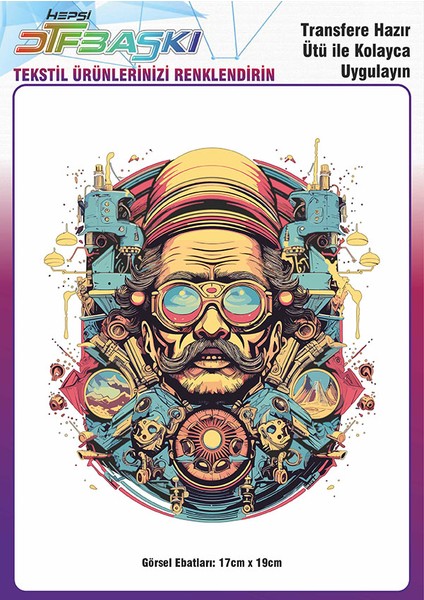 Ütü ile Yapışan Tişört Tekstil Dtf Transfer Baskı