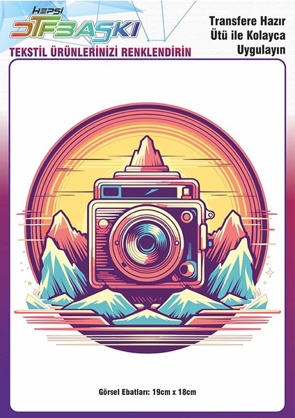 Ütü ile Yapışan Tişört Tekstil Dtf Transfer Baskı