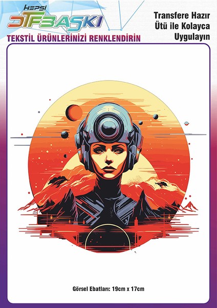 Ütü ile Yapışan Tişört Tekstil Dtf Transfer Baskı