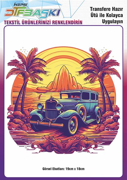 Ütü ile Yapışan Tişört Tekstil Dtf Transfer Baskı