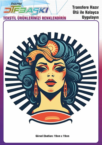 Ütü ile Yapışan Tişört Tekstil Dtf Transfer Baskı