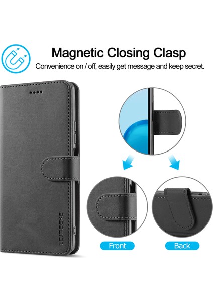 Xiaomi Redmi Note 11S/NOTE 11 4g Için Flip Standlı Deri Cüzdan Telefon Kılıfı - Siyah (Yurt Dışından)