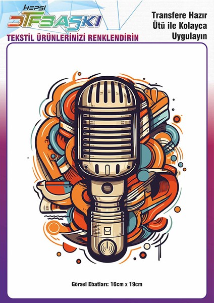 Ütü ile Yapışan Tişört Tekstil Dtf Transfer Baskı