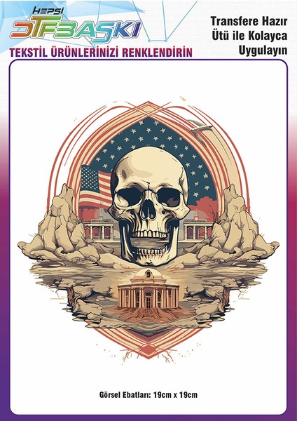 Ütü ile Yapışan Tişört Tekstil Dtf Transfer Baskı