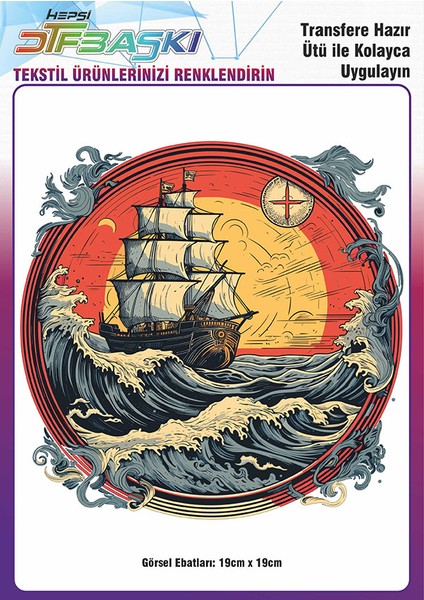 Ütü ile Yapışan Tişört Tekstil Dtf Transfer Baskı