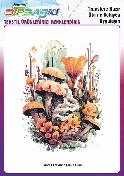 Ütü ile Yapışan Tişört Tekstil Dtf Transfer Baskı