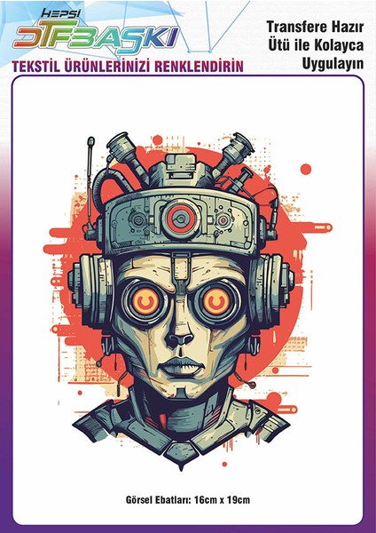 Ütü ile Yapışan Tişört Tekstil Dtf Transfer Baskı