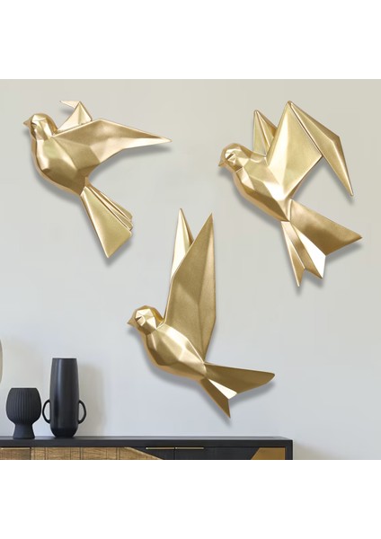 Mouette 3'lü Dekoratif Kuş Altın fiyatları