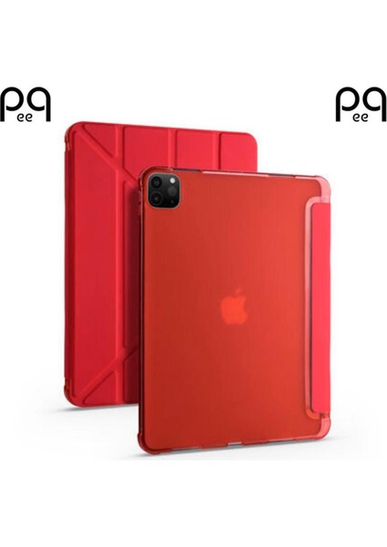 Ipad Pro 12.9 Inç M2 2022 6.nesil Katlanabilir Kalemlikli Standlı Uyku Modlu Tablet Kılıfı