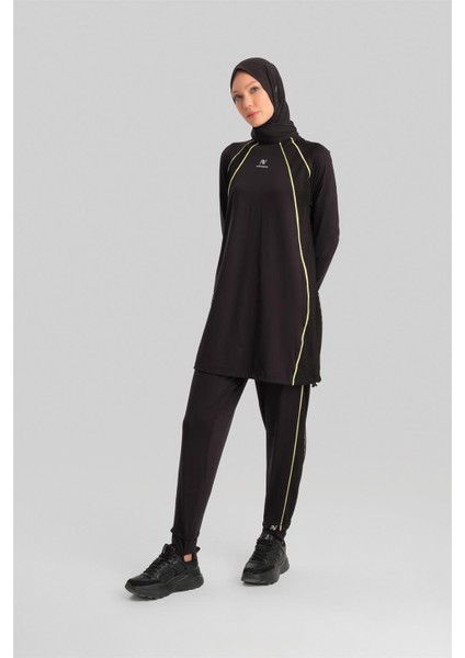 Bilek Bantlı Beli Lastikli Pantolon 23K2516 Siyah