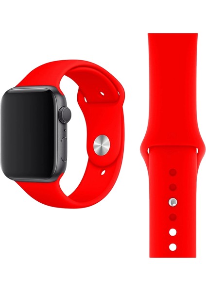 Apple Watch 1 2 3 4 5 6 7 8 9 Se 38-40-41 mm Uyumlu Premium Spor Yumuşak Silikon Saat Kordon Kayış
