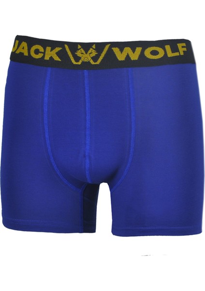 Jack Wolf Mavi 5'li Kutu Pamuklu Likralı Erkek Boxer