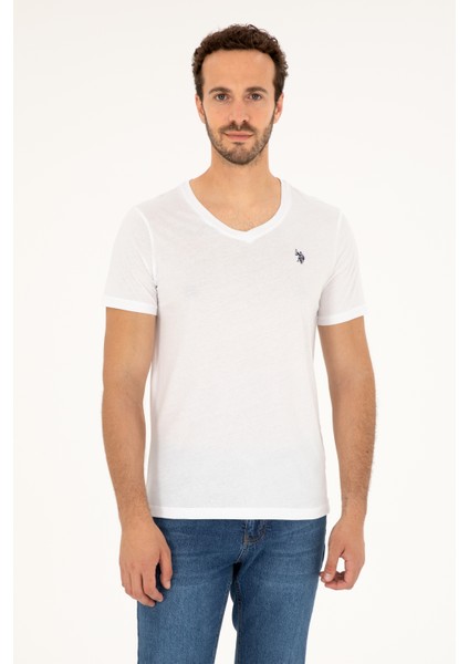 Erkek Beyaz Basic T-Shirt 50279574-VR013