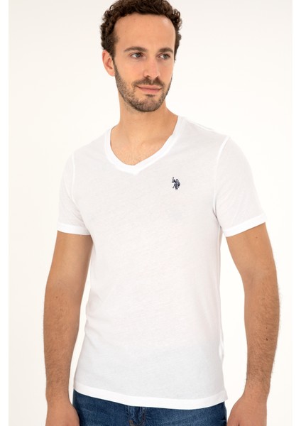 Erkek Beyaz Basic T-Shirt 50279574-VR013