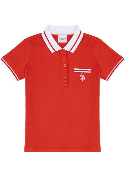 U.S. Polo Assn. Kız Çocuk Kırmızı T-Shirt 50288680-VR030